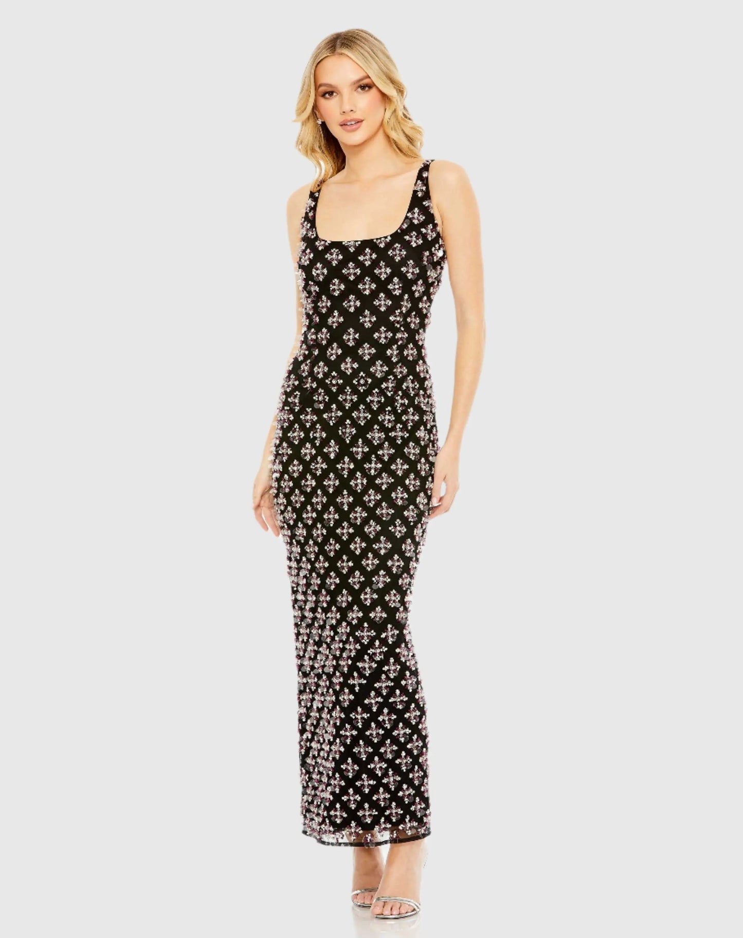 Black Beaded Sheath Dress