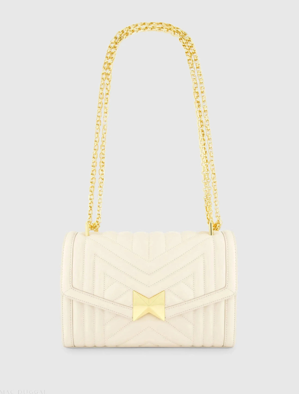 Quilted Napa Leather Handbag With Gold Chain - FINAL SALE