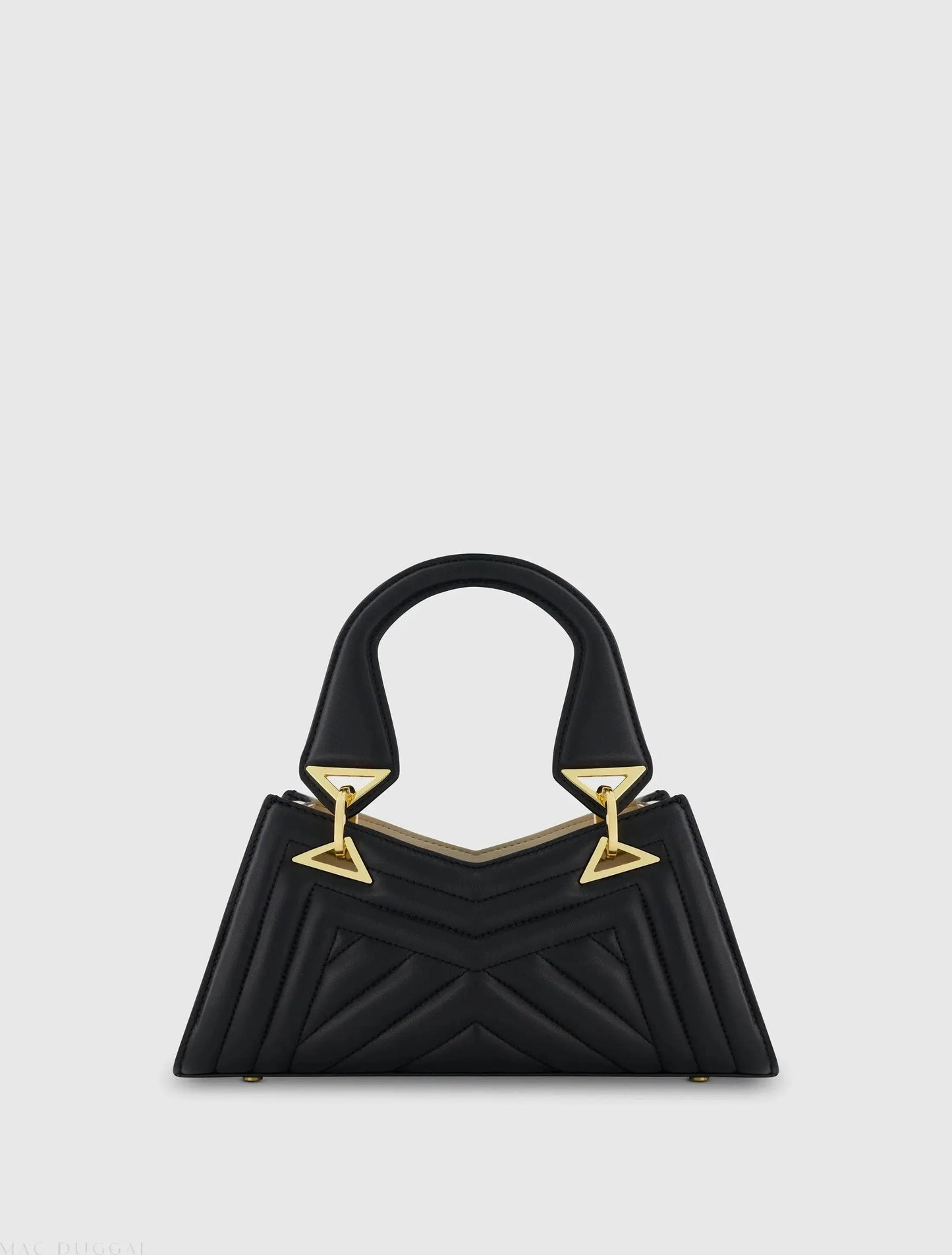 Angular Quilted Napa Leather Handbag